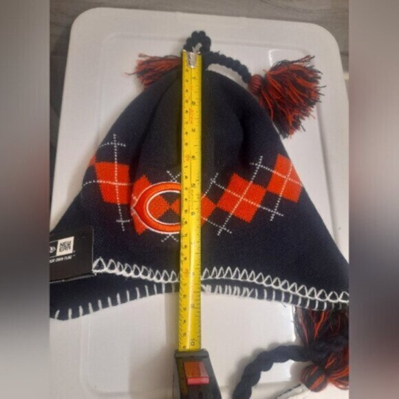New Era - Winter Tassels Hat Team Bears NFL -One Size - Blue/Orange - Picture 8 of 13